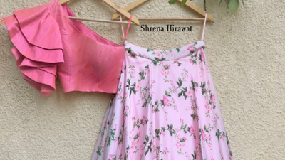 Floral Lehengas from Whimsical Garden Collection by Shrena Hirawat