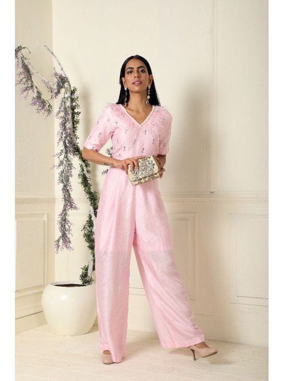 Baby Pink Jumpsuit Trendroots